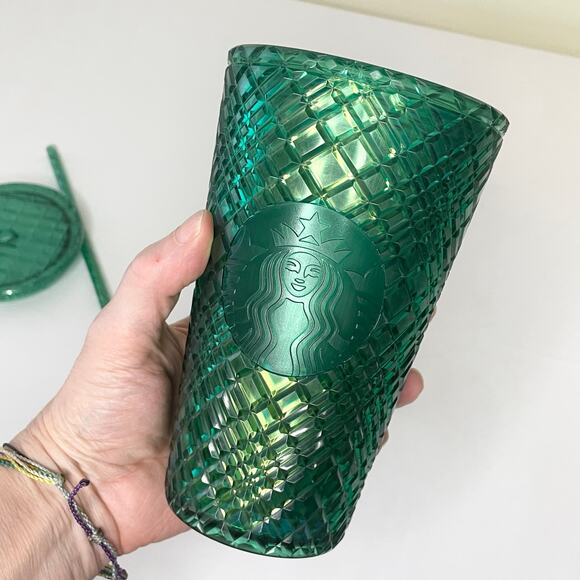 Starbucks Emerald Green Jeweled Holiday Tumbler – 16oz Grande – 2022 - Picture 2 of 6